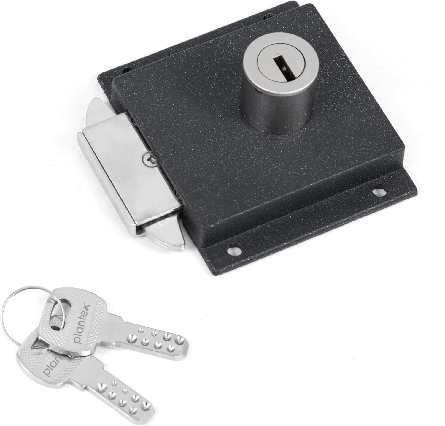 Sliding Door Lock for Wardrobe/GI Steel Drawer Lock/Suitable for 20mm Sliding Door - Pack of 1 (SL-01, Z-Black)
