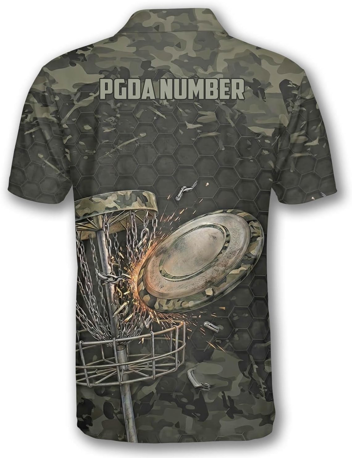 PRIMESTY Camo Disc Golf Shirts, Custom Camouflage Disc Golf Polo Shirts, Military Disc Golf Jerseys for Men and Women