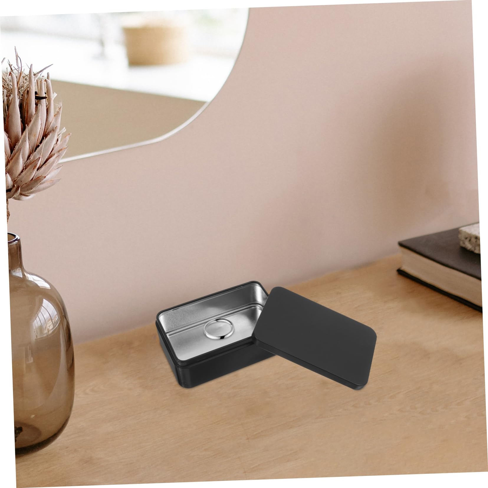 HOMSFOU 4 Set Scatola Carte Lamiera Da Organizzatore Versatile Per Carte Da E Collezione Design Elegante E Leggero Protezione Ottimale Per Accessori E Collezionismo 3 * 4