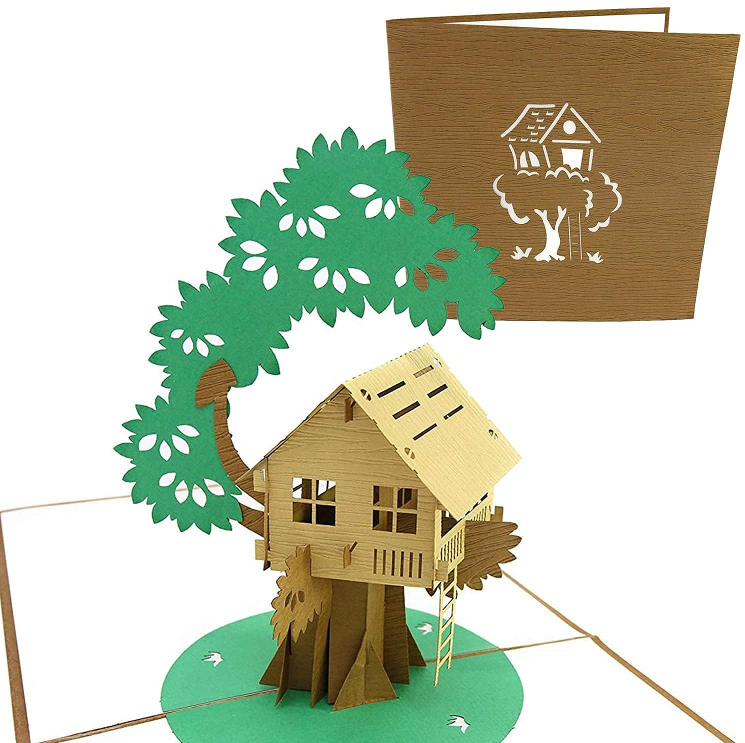 PopLifeTree House 3D Pop Up Greeting Card for All Occasions - Backyard Fun, DIY Adventures - Folds Flat, Perfect for Mailing - Father’s Day, Birthday, Get Well, Anniversary, Earth Day