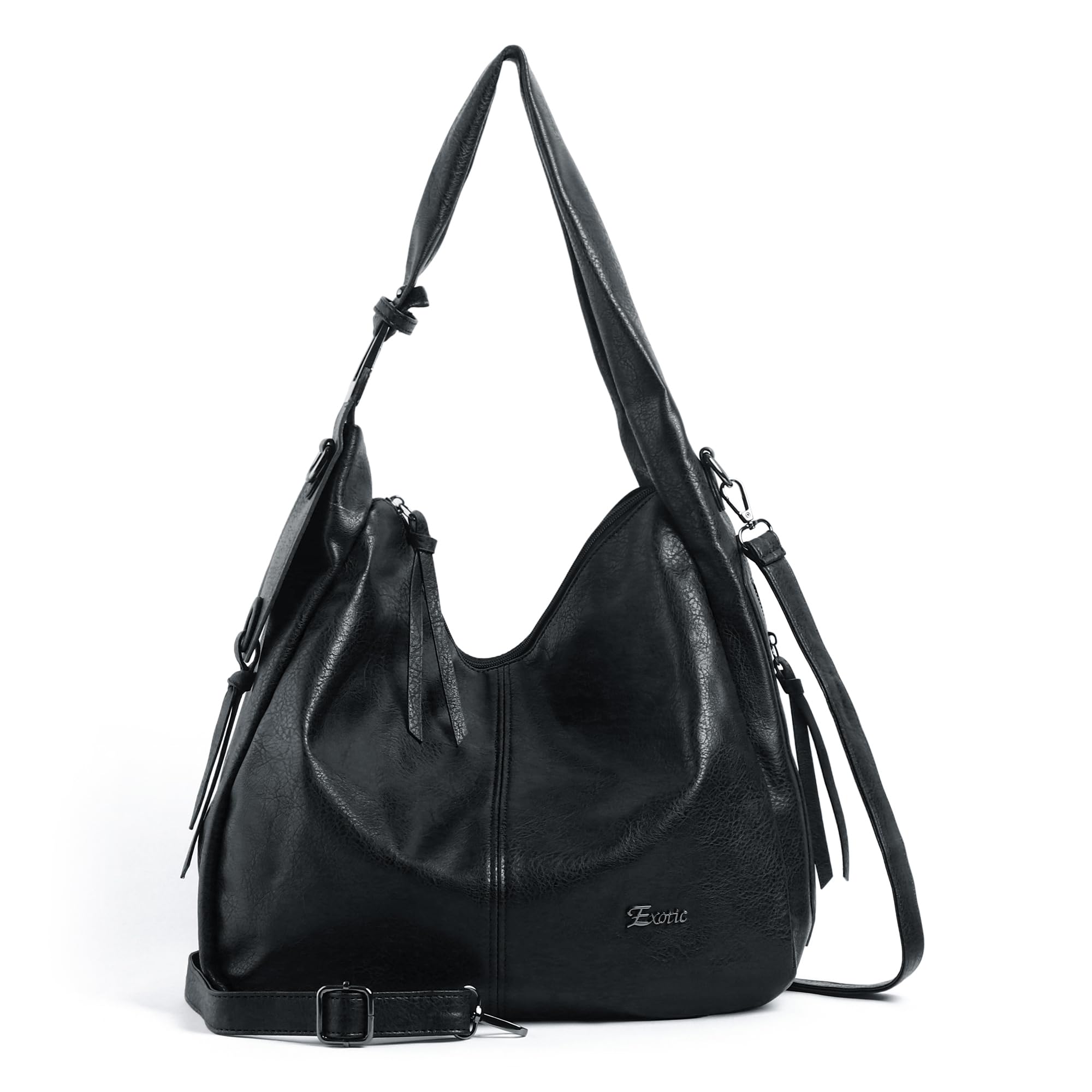 Buy EXOTIC Zenvyra Hobo Bag for Women | Soft PU Leather | Large