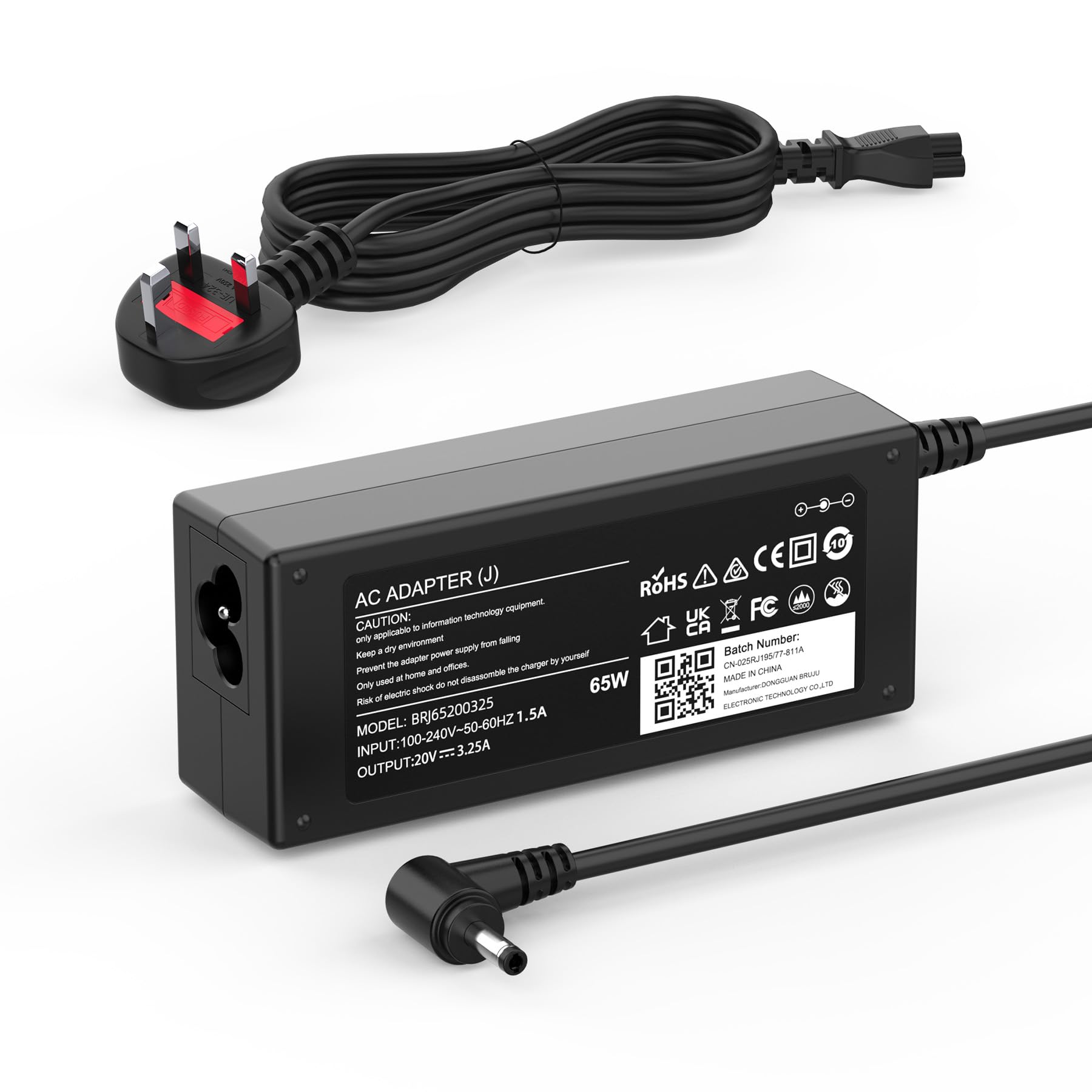 65W Laptop Charger Compatible with Lenovo IdeaPad S130 S340 S540 S740 S145-15AST 330 330s 320 320s 120s 130 310 510 520 530S V145 V155 Yoga 310 510 520 530 Flex 4 5 6 Power Supply Adapter Cord