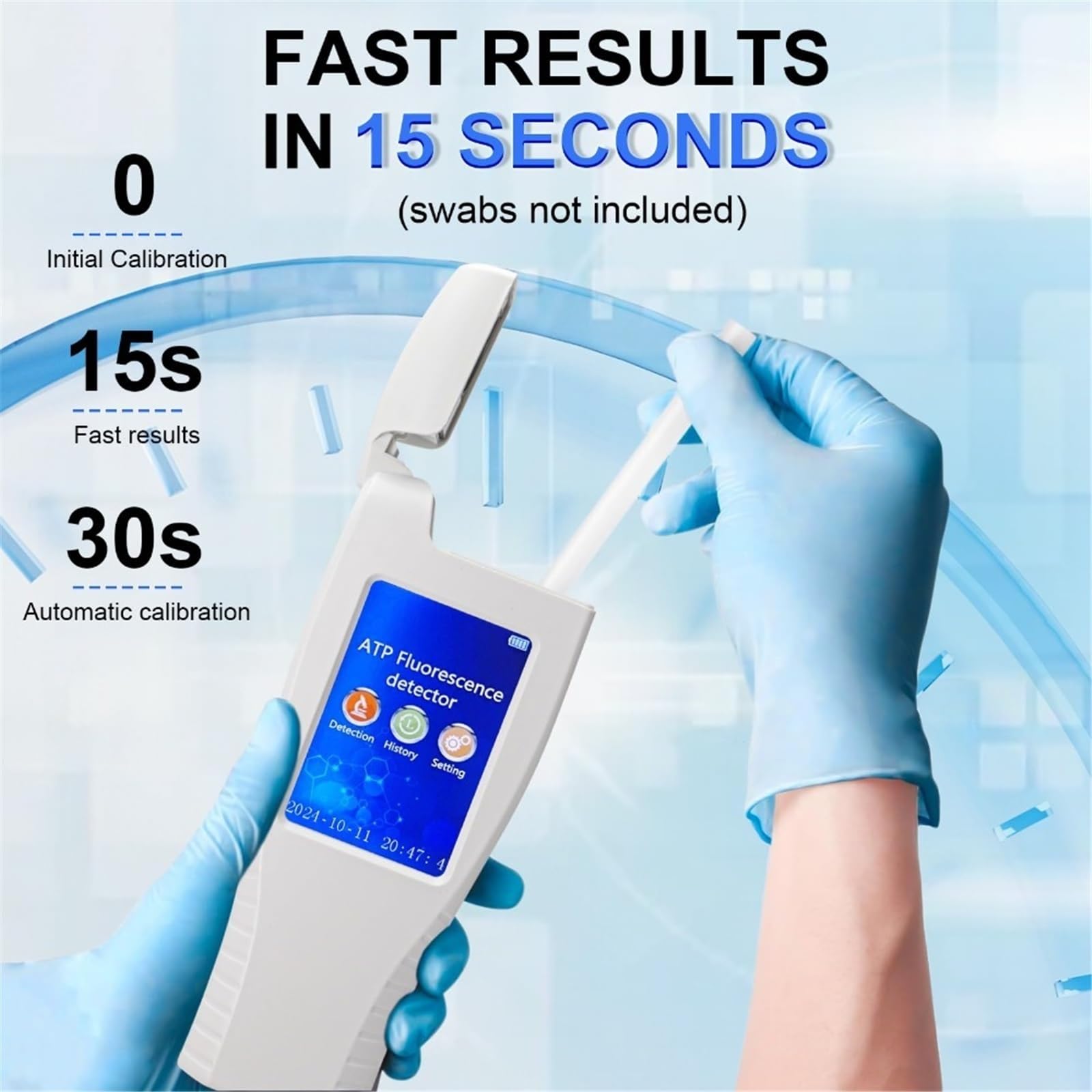 Przenośny tester fluorescencji ATP, ręczny, fluorescencyjny tester czystości powierzchni drobnoustrojów z możliwością ładowania