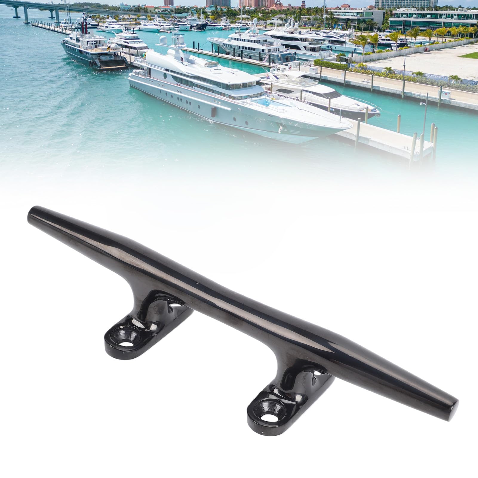 Bitte per Barche da 8 Pollici, Bitta per Ormeggio in Acciaio Inox con Base Aperta, Bitta per Ormeggio Kayak per Yacht, Navi, Canoe, Decorazioni Marittime