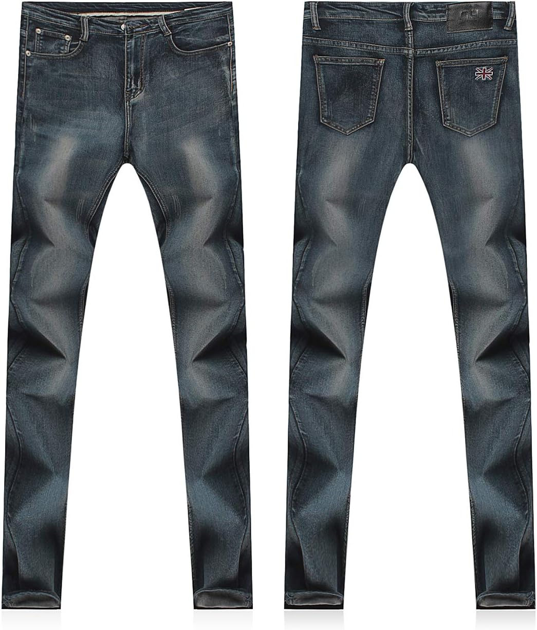 Demon&Hunter Men's Blue Skinny Fit Stretch Jeans S8L28