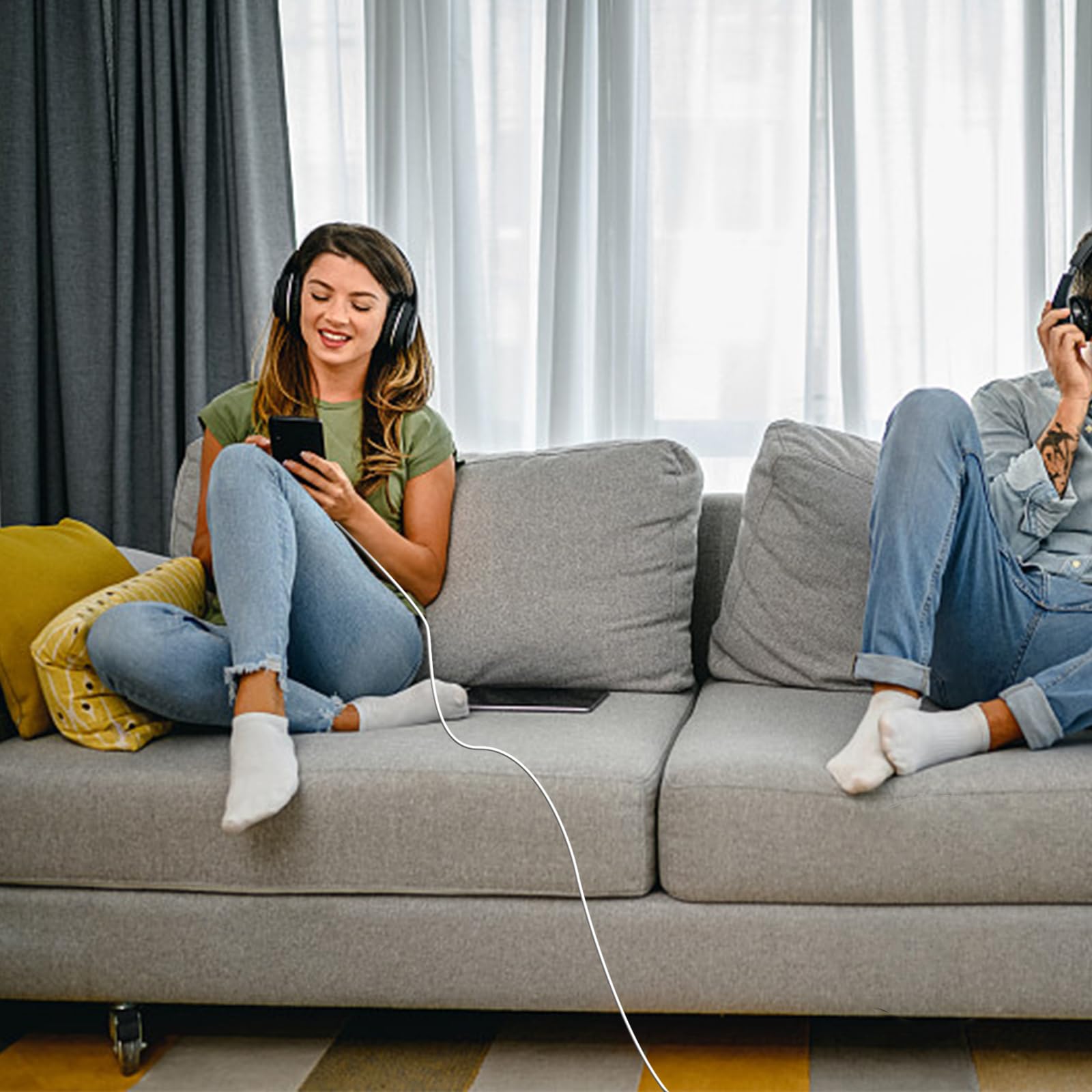 Cable USB C a USB C de 60 W, paquete de 4 [1 pie+3 pies + 6 pies + 10 pies] Cable de carga rápida USB C tipo C para iPhone 15 Pro Max/15 Pro/15 Plus/15, iPad Pro 2022, Mac Book Air, Samsung Galaxy S23