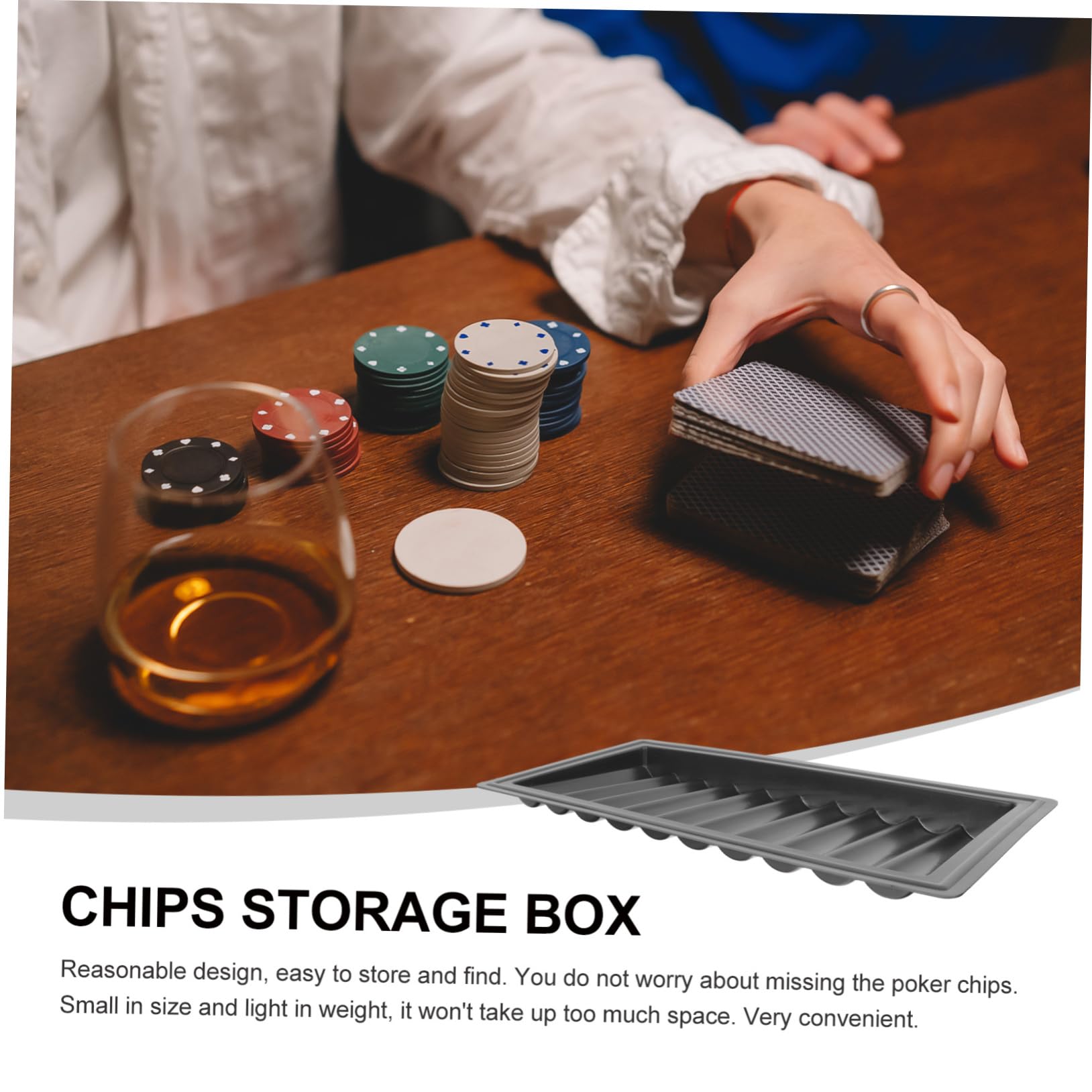 Garneck Chip Tray Für Pokertisch - Praktischer Poker Chip Halter Aus Robustem Plastik - Ideal Zur Aufbewahrung Und Organisation Von Perfekt Für Pokerabende Und Turniere