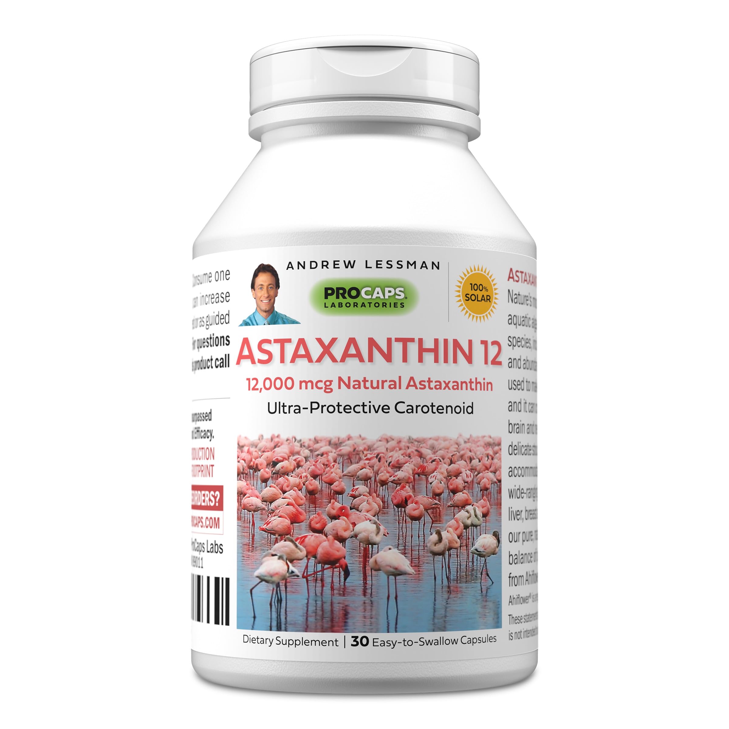 ANDREW LESSMAN ProCaps Astaxanthin 12 mg, 30 Softgels 30 Count (Pack of 1)