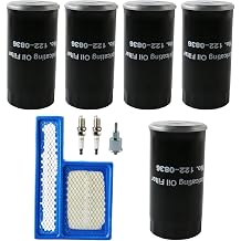 PACEWALKER Tune Up Kit 122-0836 Oil Filter 5PCS 140-3116 Air Filter & Fuel Filter with Spark Plug Compatible With Onan RV QG Generators 5500 7000 RV Generators HGJAA HGJAB HGJAC-Oil Change Kit