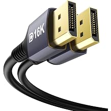 Stouchi 33FT Long CL3 DisplayPort 2.1 Cable 40Gbps DP Cord