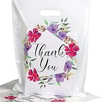 Vista 9 de POPGIFTU Bolsas de agradecimiento negras de 12 x 15 pulgadas con asas, paquete de 100 bolsas de plástico para pequeñas empresas, minoristas