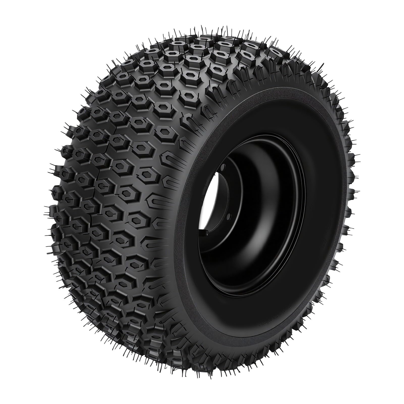 KIMISS Neumático para Cortacésped 18x9.50-8, Neumático sin Cámara Resistente con Llanta de Metal de Goma, Rueda de 8 Pulgadas con 4 Orificios, Ajuste Trasero Delantero para Tractor de