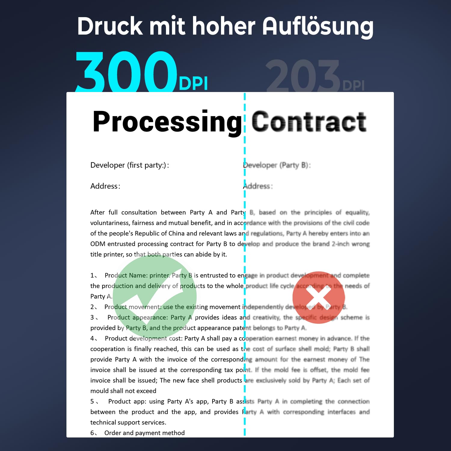 TATTMUSE Thermodrucker A4, Mobiler Drucker a4 Für Unterwegs, Tragbarer Drucker für Phone, Laptop, Unterstützt Thermopapier