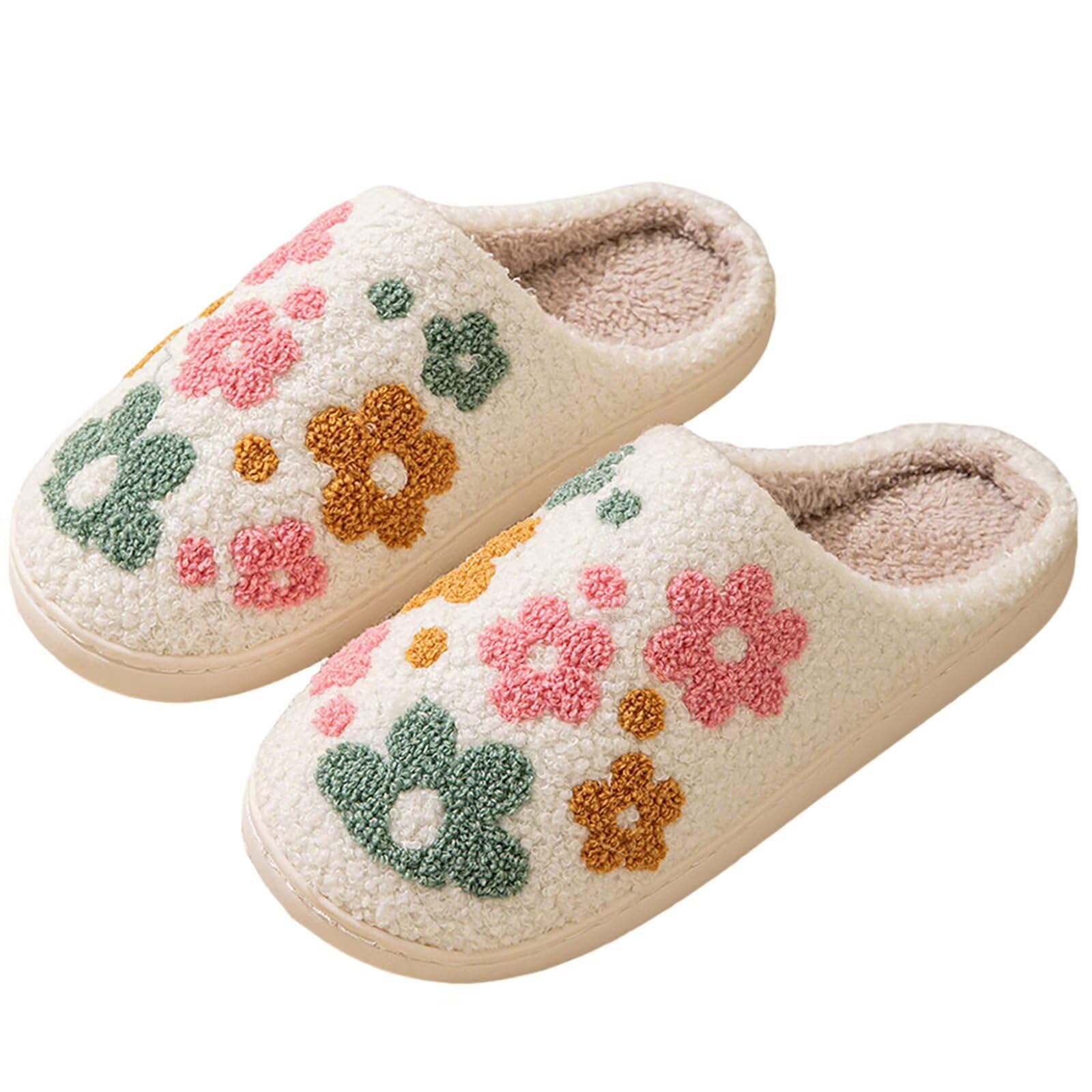 Womens Mens Strawberry Slippers Cute Fruit Home Slippers Winter Fuzzy Memory Foam Fluffy Warm House Shoes
