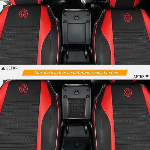 Miniatura 5 de Organizador de consola central de rejilla elástica compatible con accesorios Ford Bronco para 2021 2022 2023, todos los bordes, almacenamiento