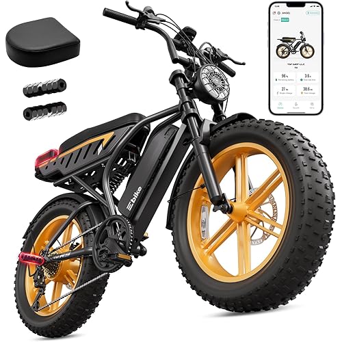 TST Electric Bike for Adults 1500W Peak 20" Fat Tire All-Terrain E-Bike 60/130 Miles Electric Dirt Bike - 48V 15/30AH Battery Tested to UL 2849 Powered Electric Bicycle