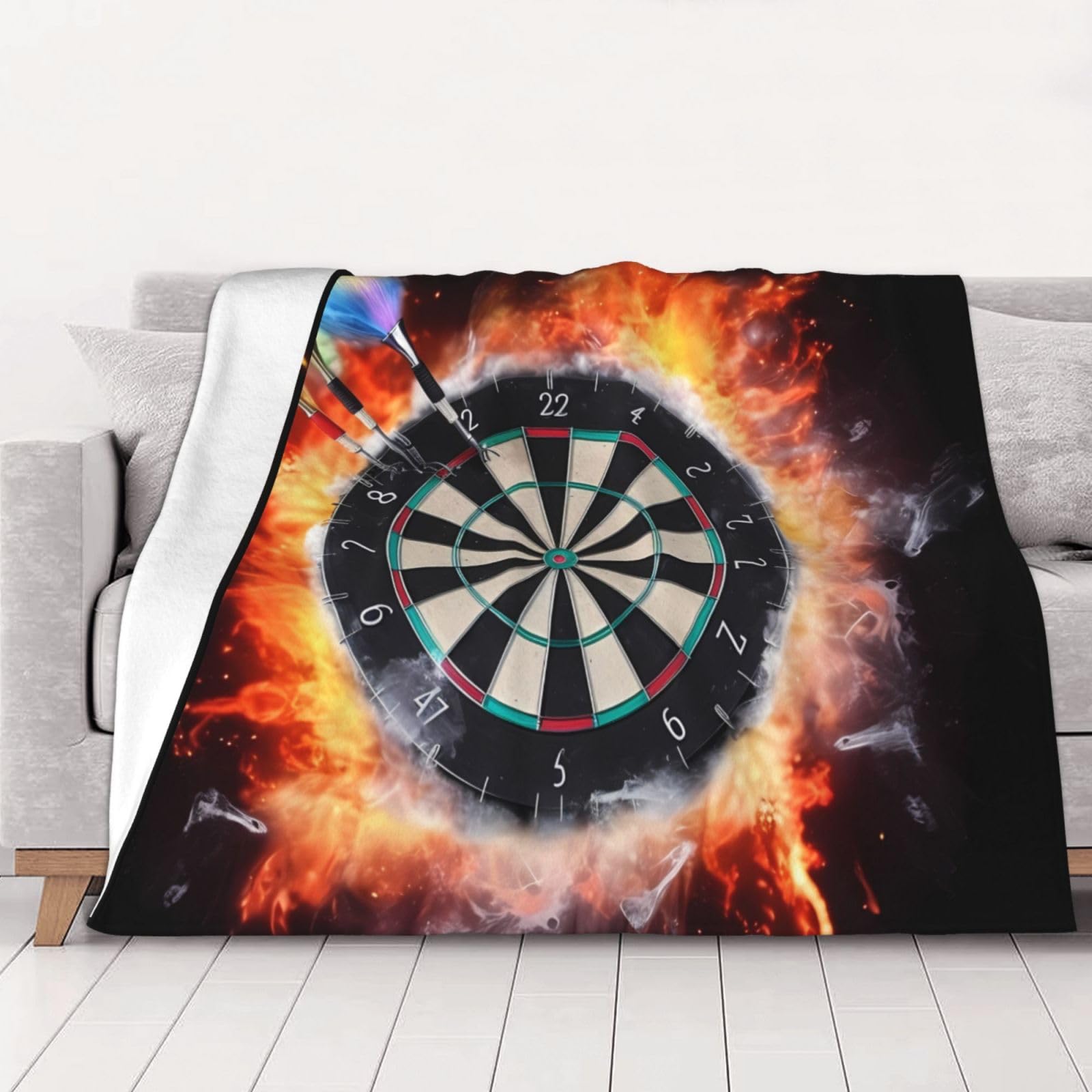 60"X50" Throw Blanket Soft Cozy Fleece Blanket Lightweight Warm Bed Blankets for Couch Sofa Bed Chair Home Decor Dart Board