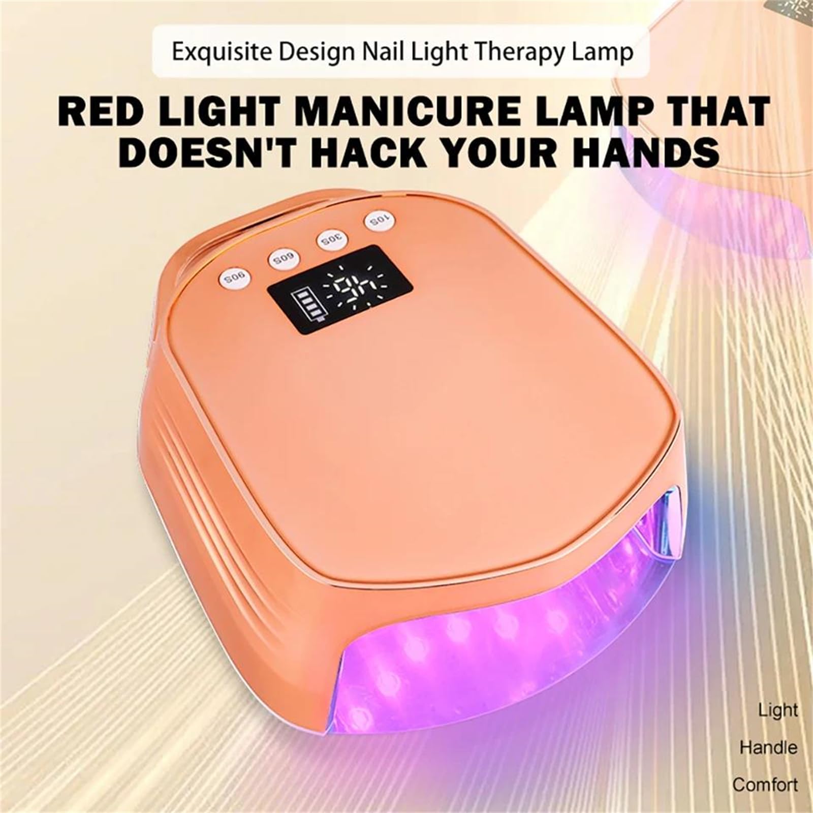 Lampada UV LED per Unghie per asciugare Lo Smalto Gel per Manicure | asciuga unghie a led da 96w con schermo lcd, strumento per salone di bellezza lampada uv ricaricabile da 5200 mah per