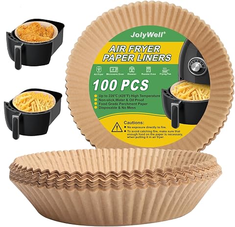 100Pcs Disposable Air Fryer Paper Liners for 3-5QT, (Roun...