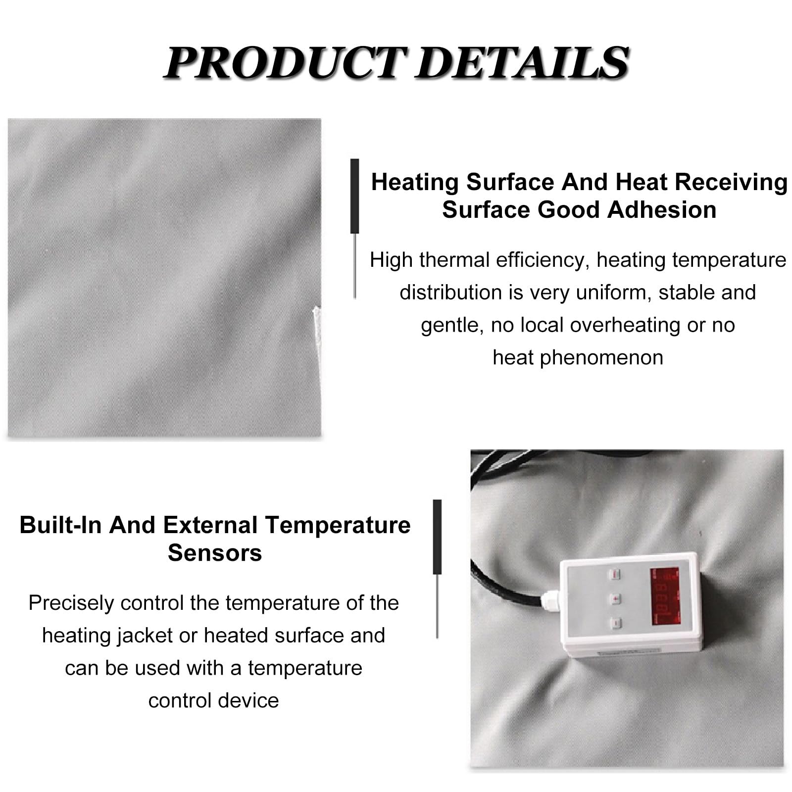 Automatische Heizhaube Mit Konstanter Temperatur, Feuerhemmender Fassheizer, Eimer-Heizband FüR ErdöL, Maschinen,110V-Grey
