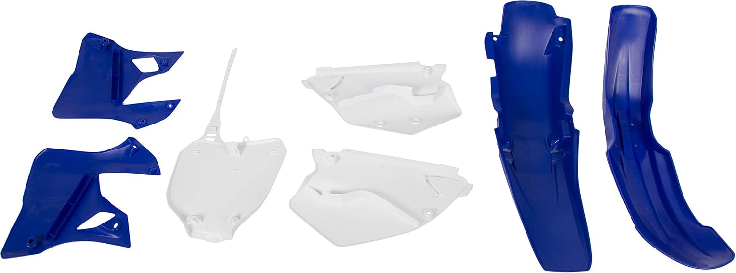 ECOTRIC Replica Restyle Plastic kit Compatible with 1996-2001 Yamaha YZ125 YZ250 Blue & White Sturdy Durable ABS Plastic