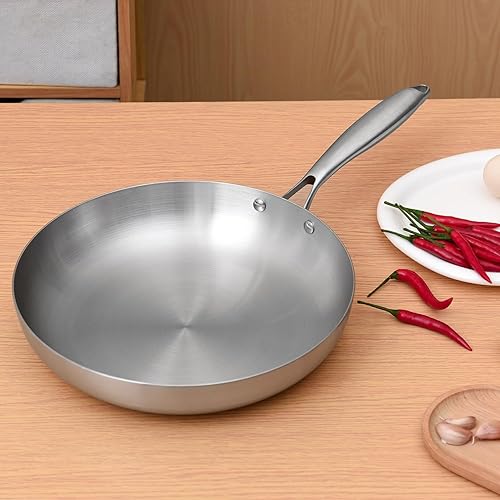 Miniatura 7 de Sartén de acero inoxidable sartenes de grado profesional para cocinar sartén antiadherente de acero inoxidable con revestimiento de tres capas de 9