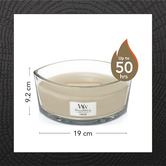 WoodWick Scented Candles Gift Set Fireside Ellipse Scented Candle with Crackling Wick Up to 50 Hours Burn Time Perfect Mother's Day and Easter Gift for Women