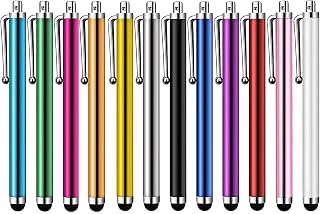 Rpanle 12 Pack Universal Capacitive Stylus Pens for iPad, iPhone, Tablets & Touchscreens - Multiple Colors, Precise & Scratch-Resistant