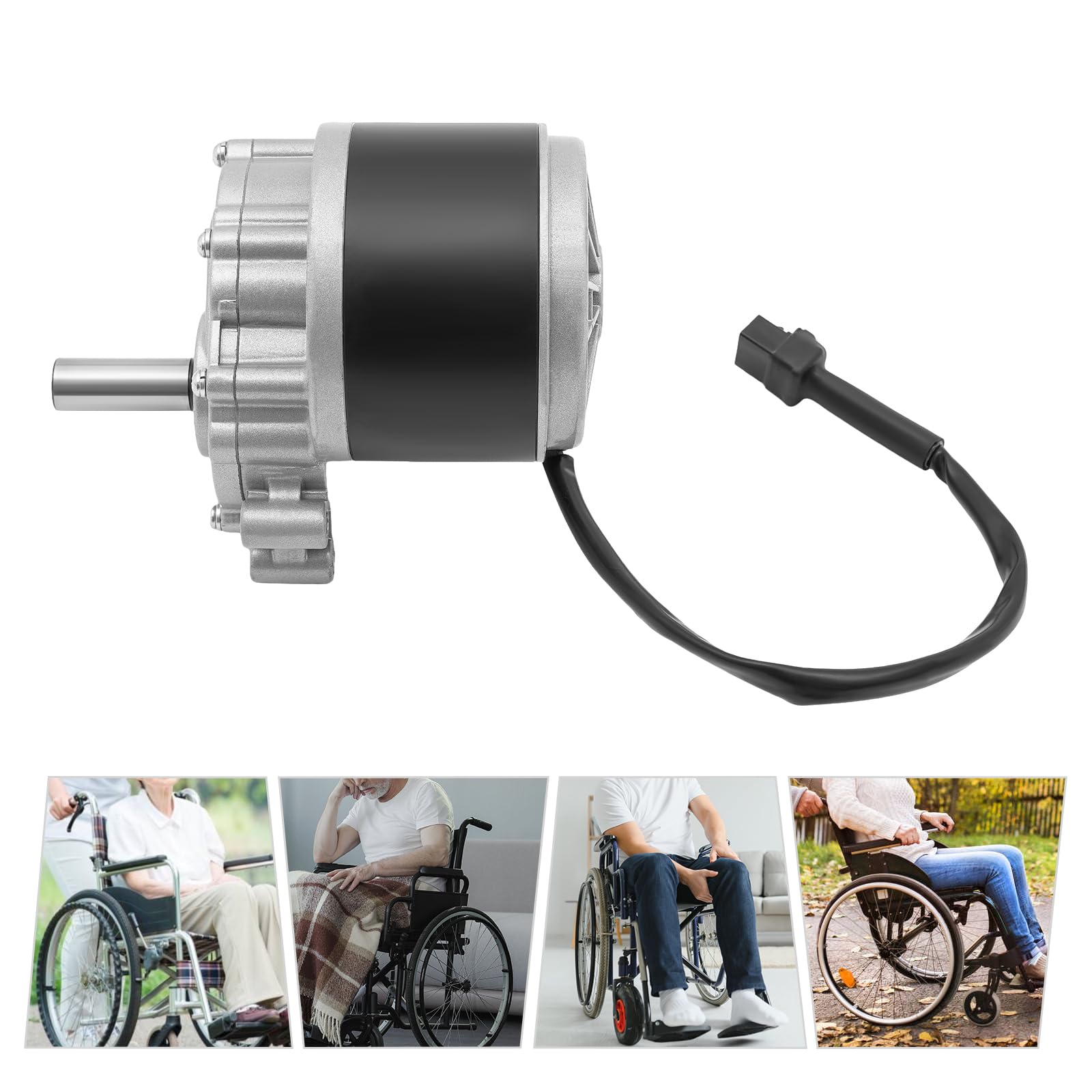 DC 24V 250W Gear Reduction Brushed Electric Motor Permanent Magnet Electric Motor for E Scooter, Electric Wheelchairs, Motorcycles, Massagers and Mowers Model: MY1016Z