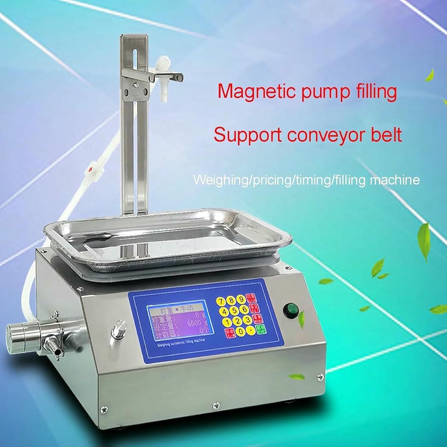 Liquid Filling Machine Bottles Filling, Magnetic Pump 6500 Ml/min, 10 G-8 Kg, Digital Control Filling, for Perfumes, Water, Juices, Essential Oils ~/