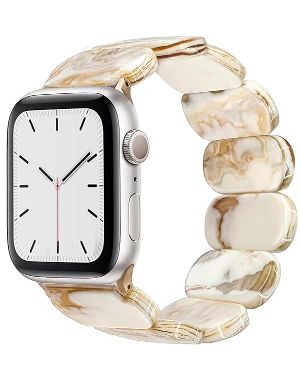Heesch Compatible with Apple Watch Band for Women 40mm Strecthy Marble Dressy Apple Watch Bracelet 41 iwatch Wristband Fancy 38mm Watch Strap by Heesch - Used condition - US$15.57