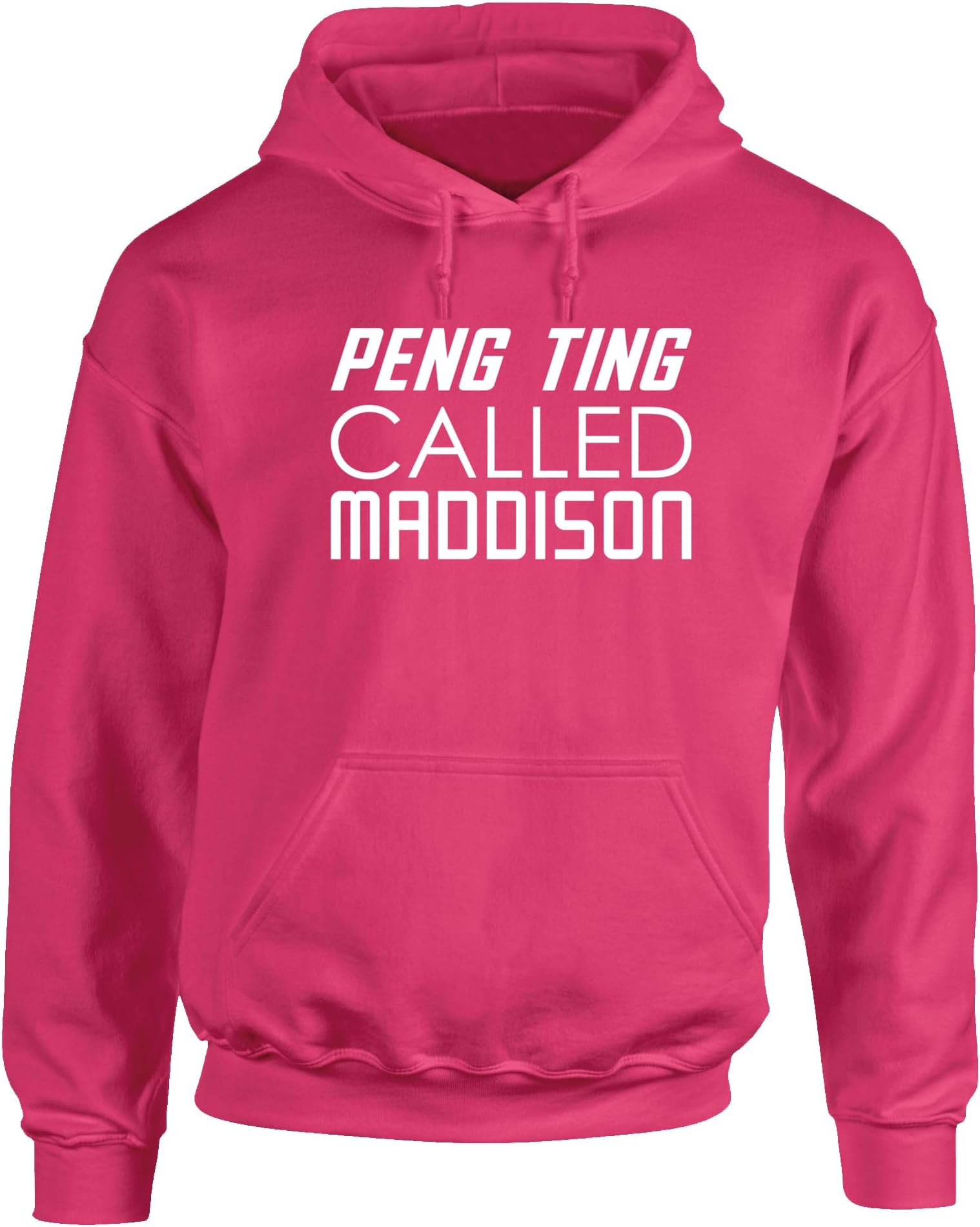 Hippowarehouse Peng Ting Called Maddison unisex Hoodie hooded top Fuchsia Pink