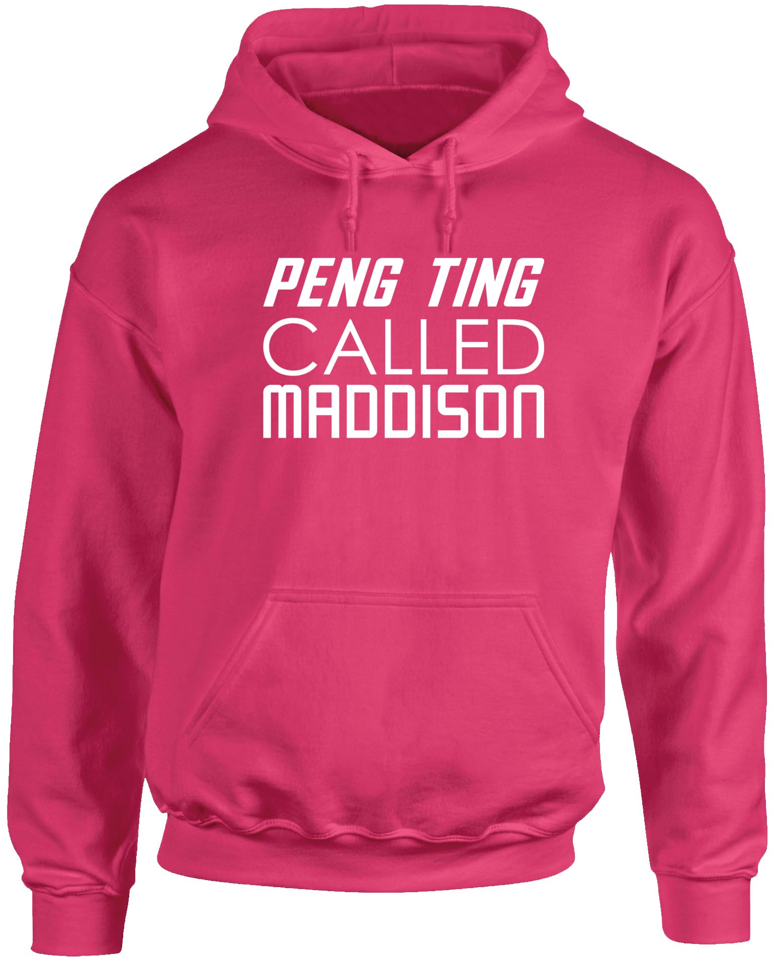 Hippowarehouse Peng Ting Called Maddison unisex Hoodie hooded top Fuchsia Pink