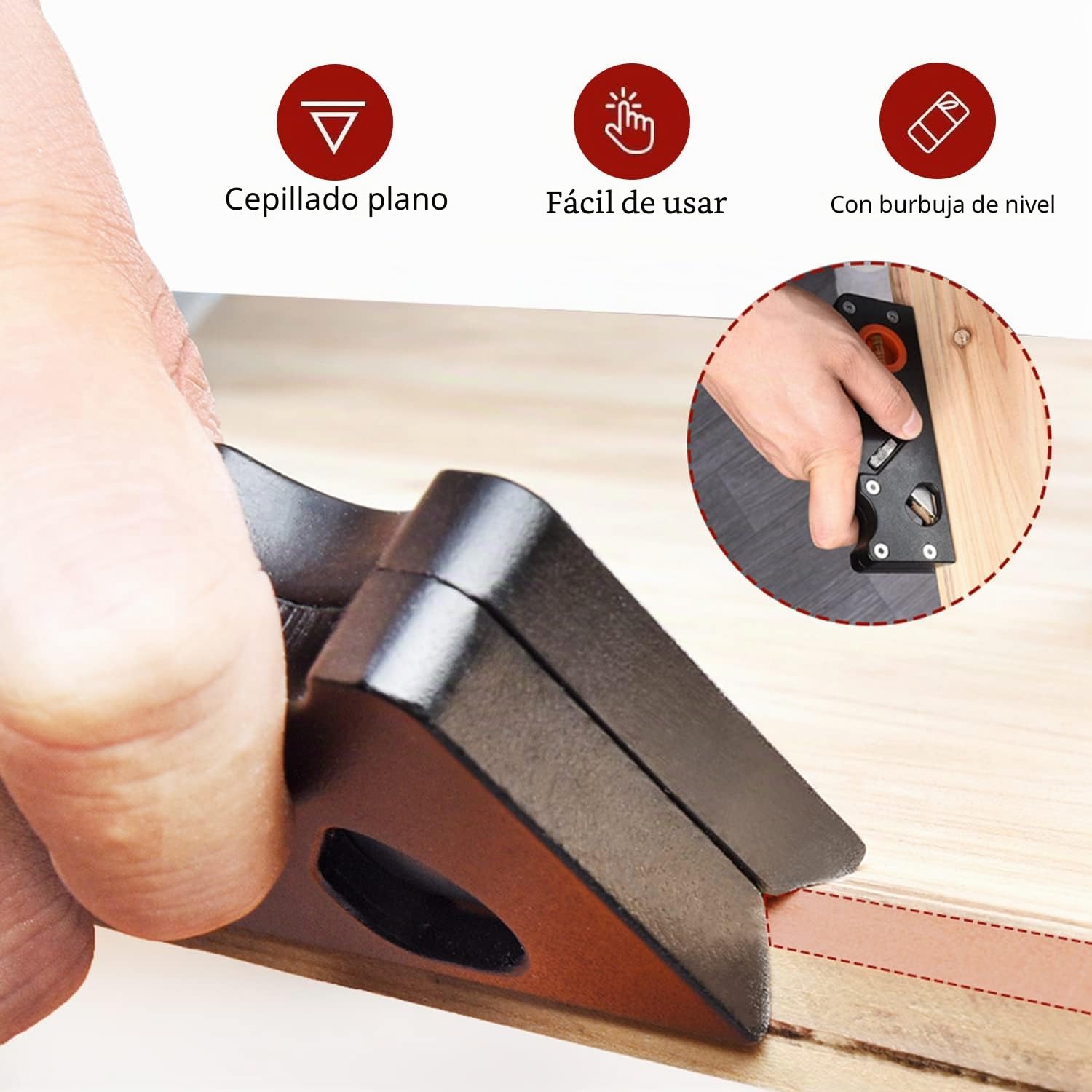 7 Piezas Plano de Esquina Bordes para Carpintería Cepillo Suite, Aplanadora de Chaflán Cepilladora, para Herramientas Carpinteria Madera, Recorte de Bordes de Madera