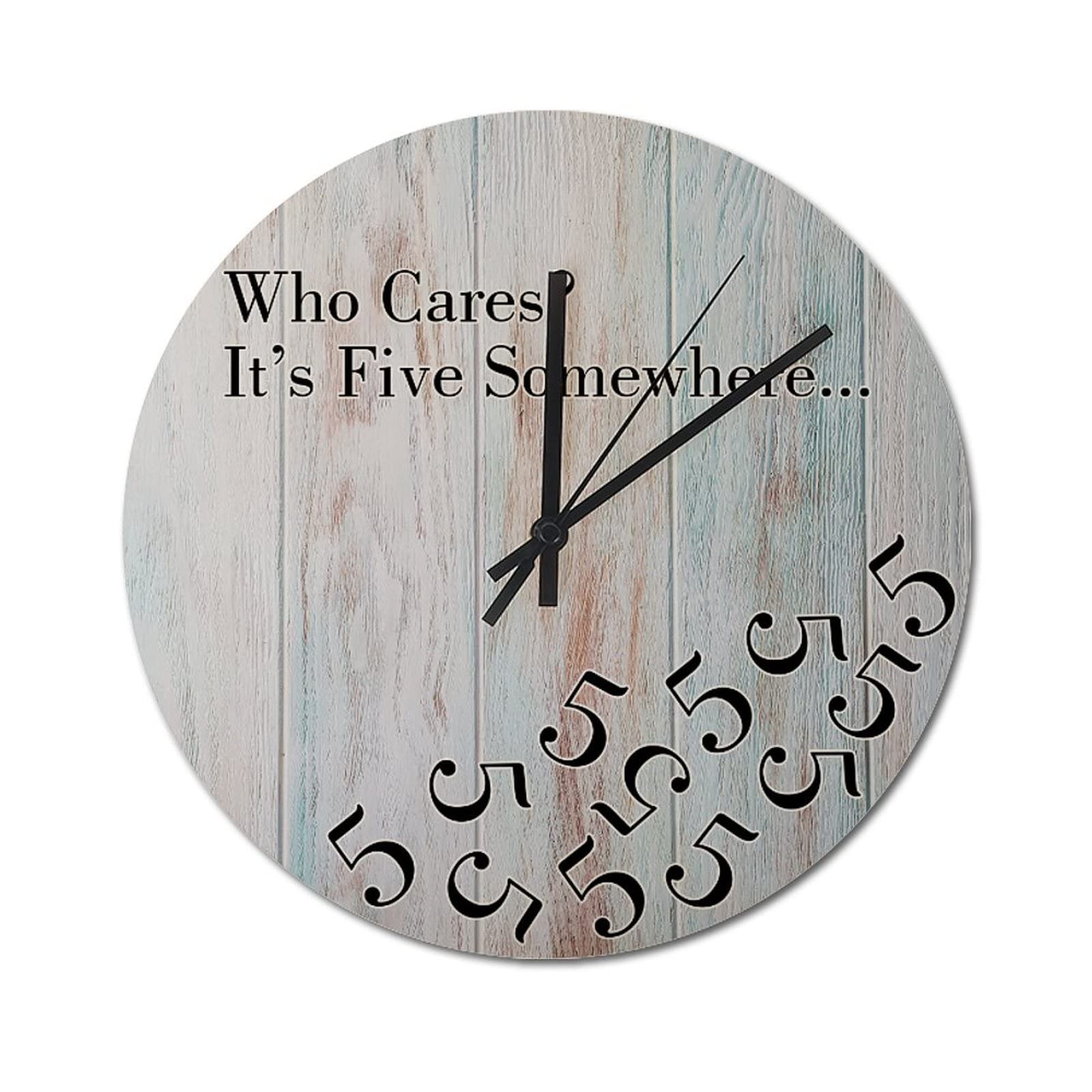 Horloge décorative rétro en grain de bois : cadeau de pendaison de crémaillère
