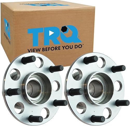 Vista 177 de TRQ Juego de Rodamientos de Rueda y Cubierta de Llanta Trasera para Conductor y Pasajero 2 Piezas Compatible con Infiniti G35 2003-2006 2007 G35