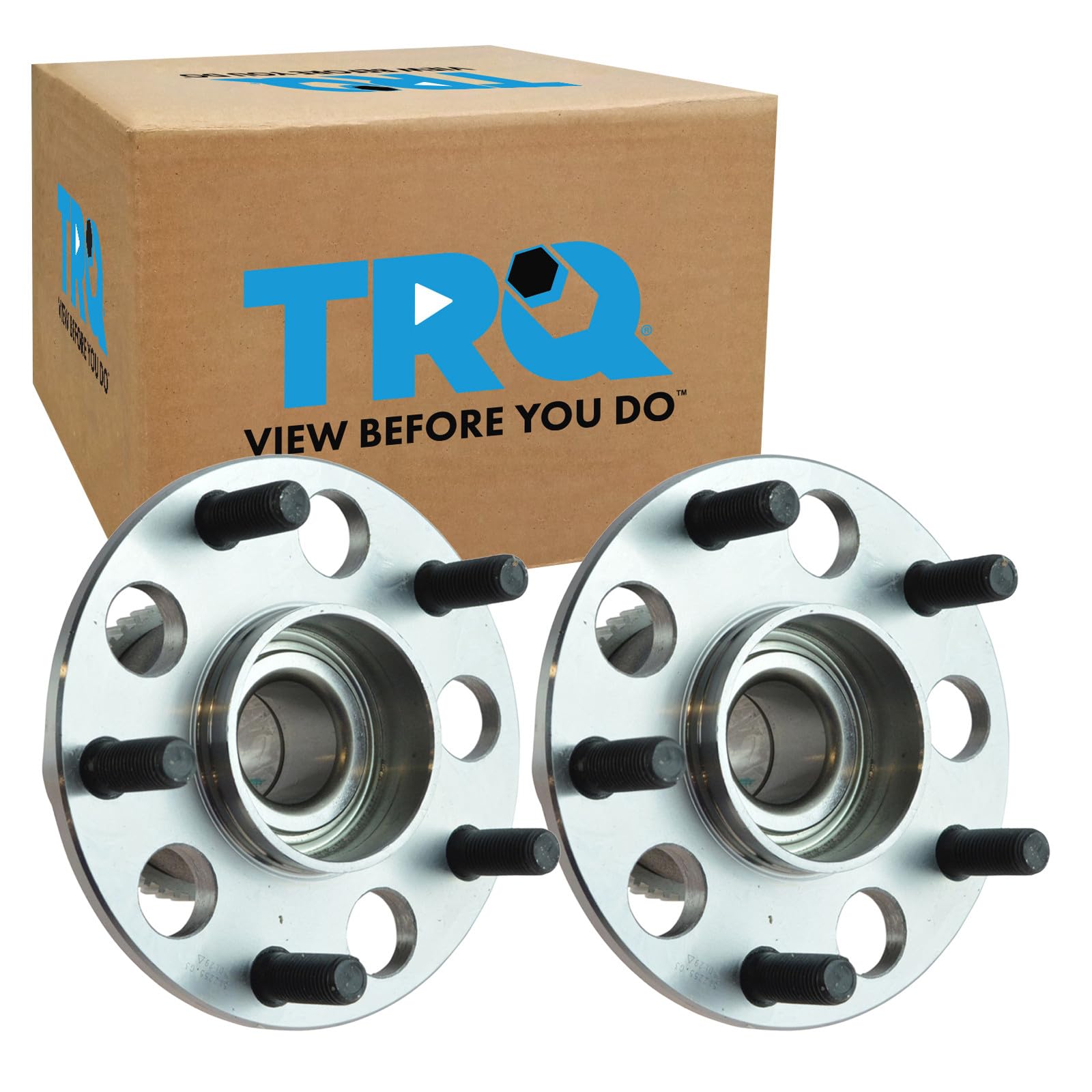 TRQ 2 Piece Rear Passenger Side Wheel Bearing &amp; Hub Assembly Set
