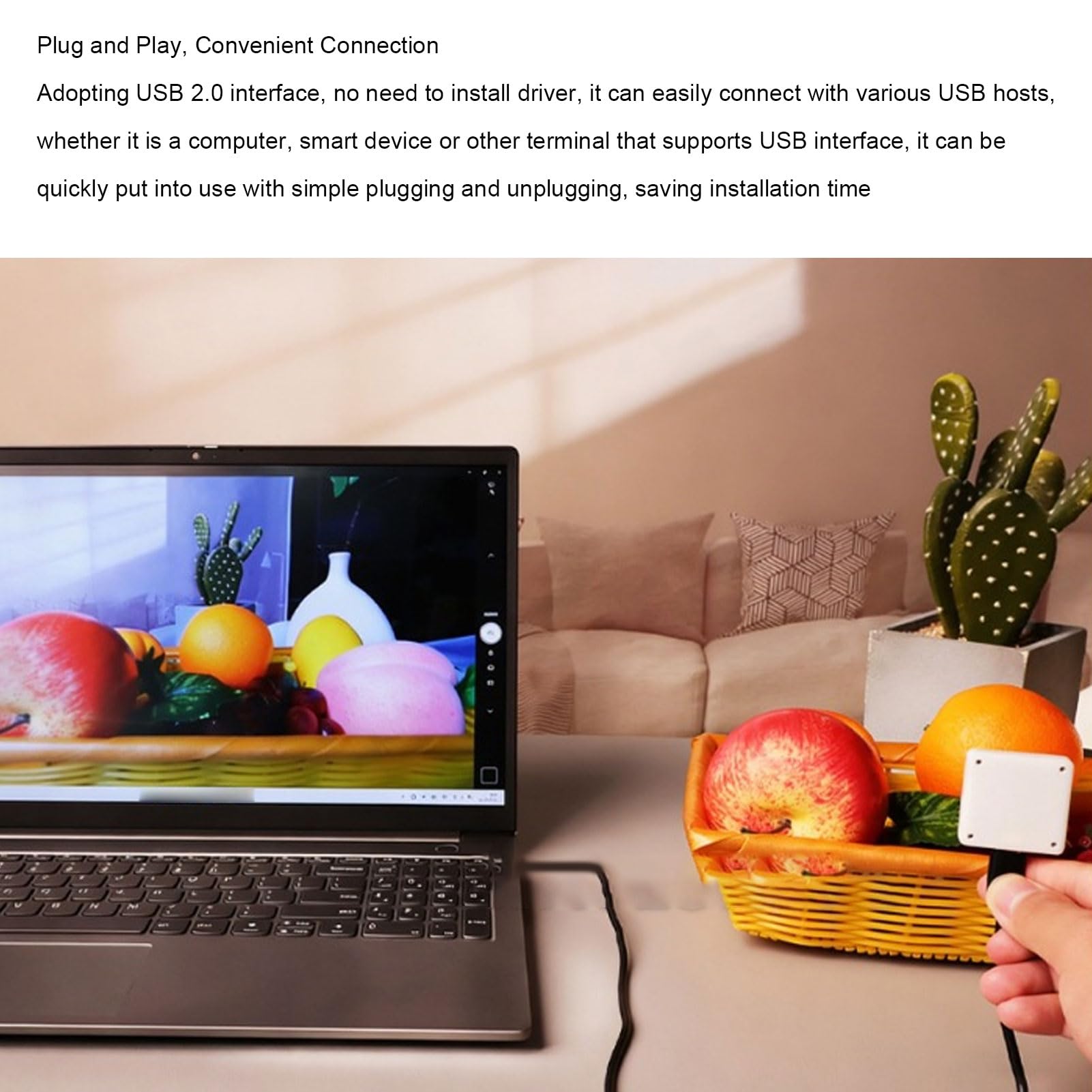 Jectse Módulo de Cámara USB 2.0, Sensor IMX577 de 12 MP, Lente sin Distorsión FOV de 113°, Compatible con Resolución 3840x3024, con Cable USB Tipo C, para Dispositivo Inteligente de PC