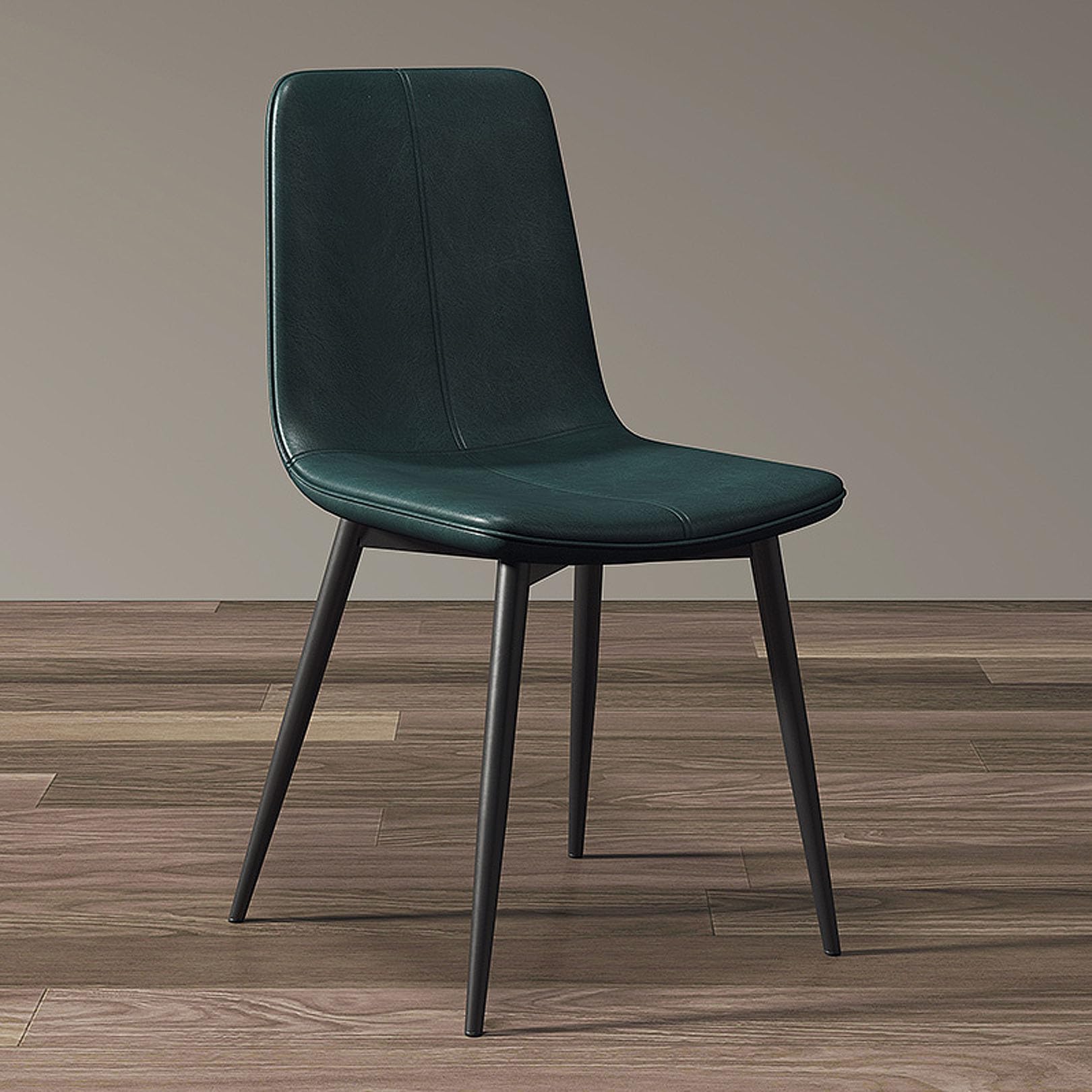 Chaises d'appoint élégantes en simili cuir avec piétement chromé design haut de gamme