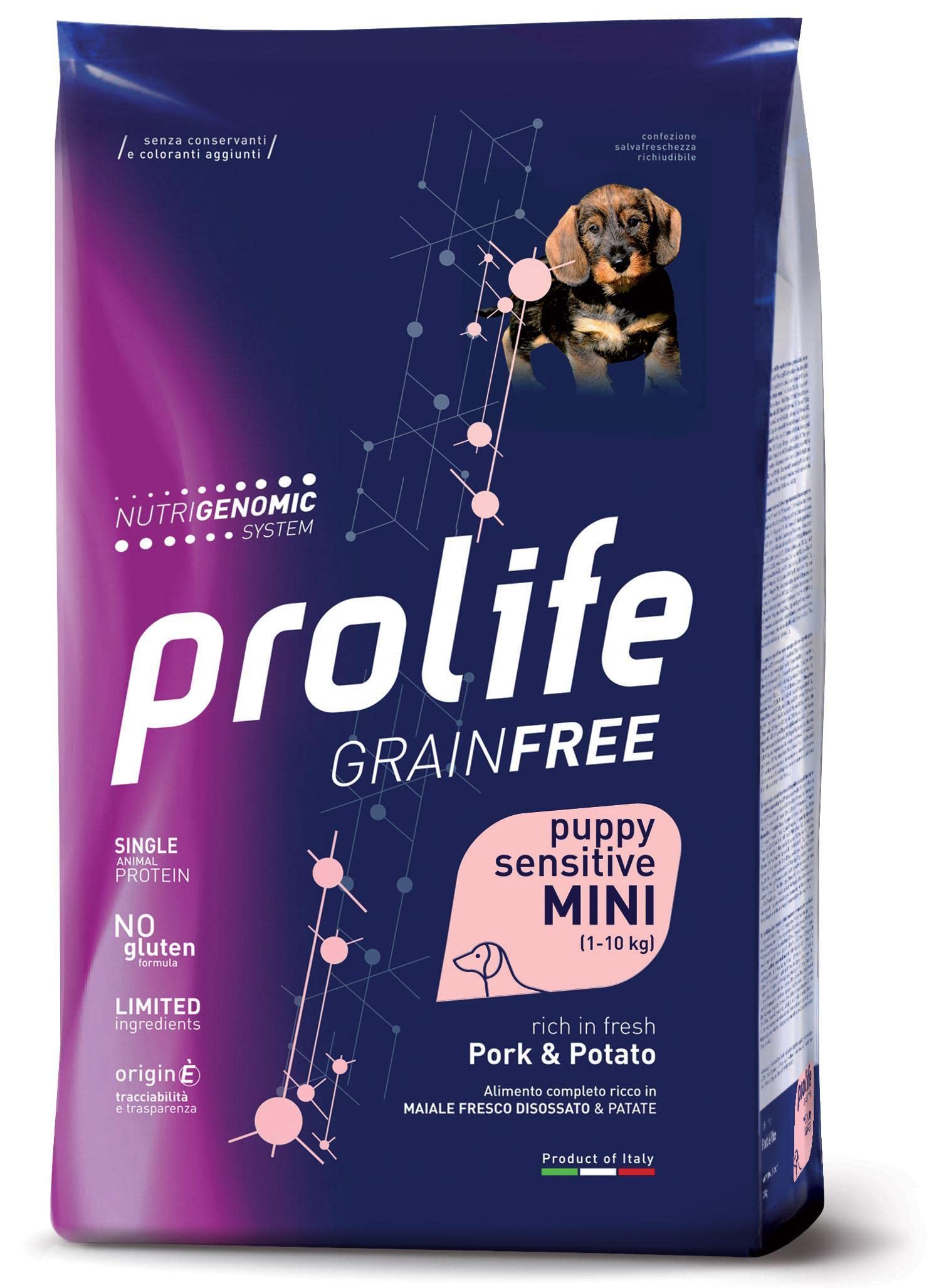 PROLIFE Grain Free Puppy Sensitive Porc & Pommes de Terre - Mini. Lot de 2 kg