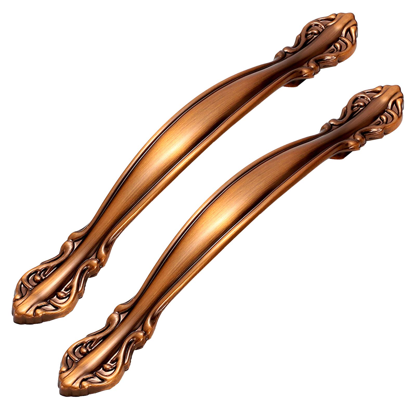 Stnyanxd One Color Antique Cabinet Drawer Handles 2Pcs, For Kitchen Bathroom Bedroom Cabinet Door, Zinc Alloy Drawer Pulls Country Style(Hole Distance:128mm)