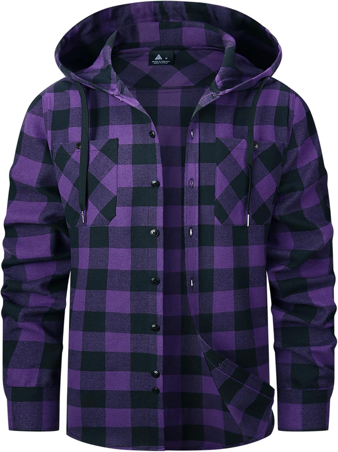 SwissWell Camicia Uomo Flanella Camicia Quadri con Cappuccio Uomo Manica Lunga Casual Felpe
