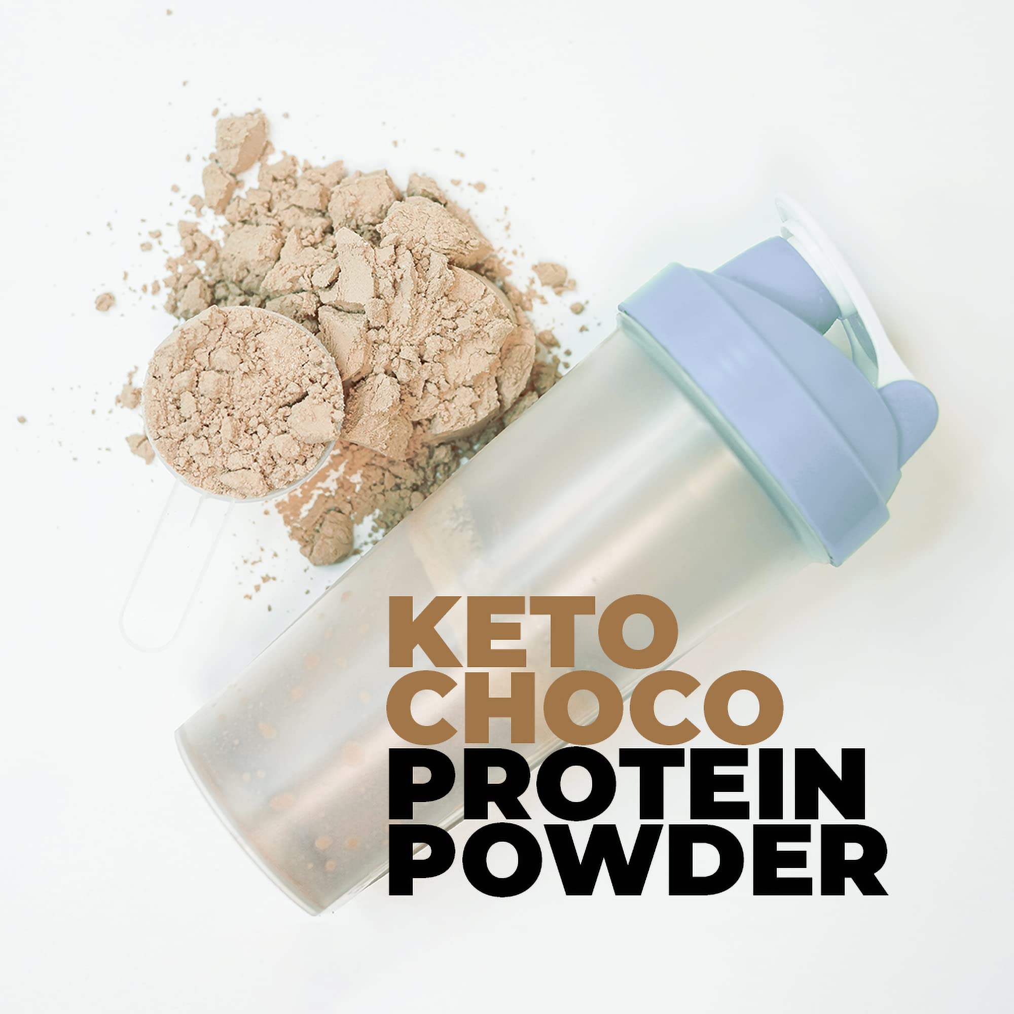 Go-Keto MCT Vegan Protein Shake Chocolate, 400g polvere | con MCT dall'olio di cocco per la tua dieta keto | proteine ​​vegane da proteine ​​di piselli e proteine ​​di riso