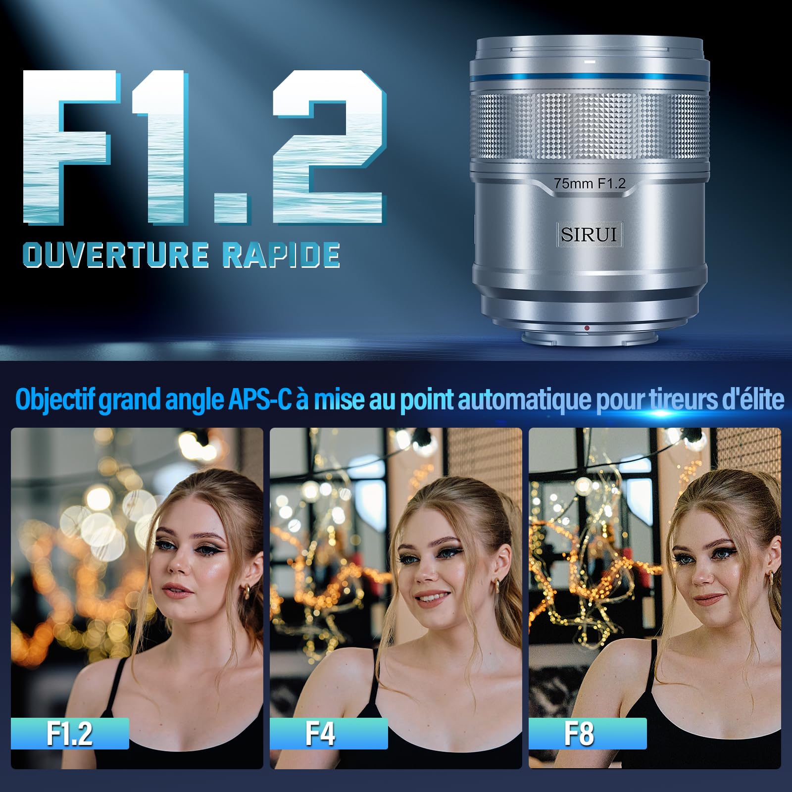 Amazon.co.jp: SIRUI Sniper 75mm オートフォーカスレンズ、F1.2 望遠