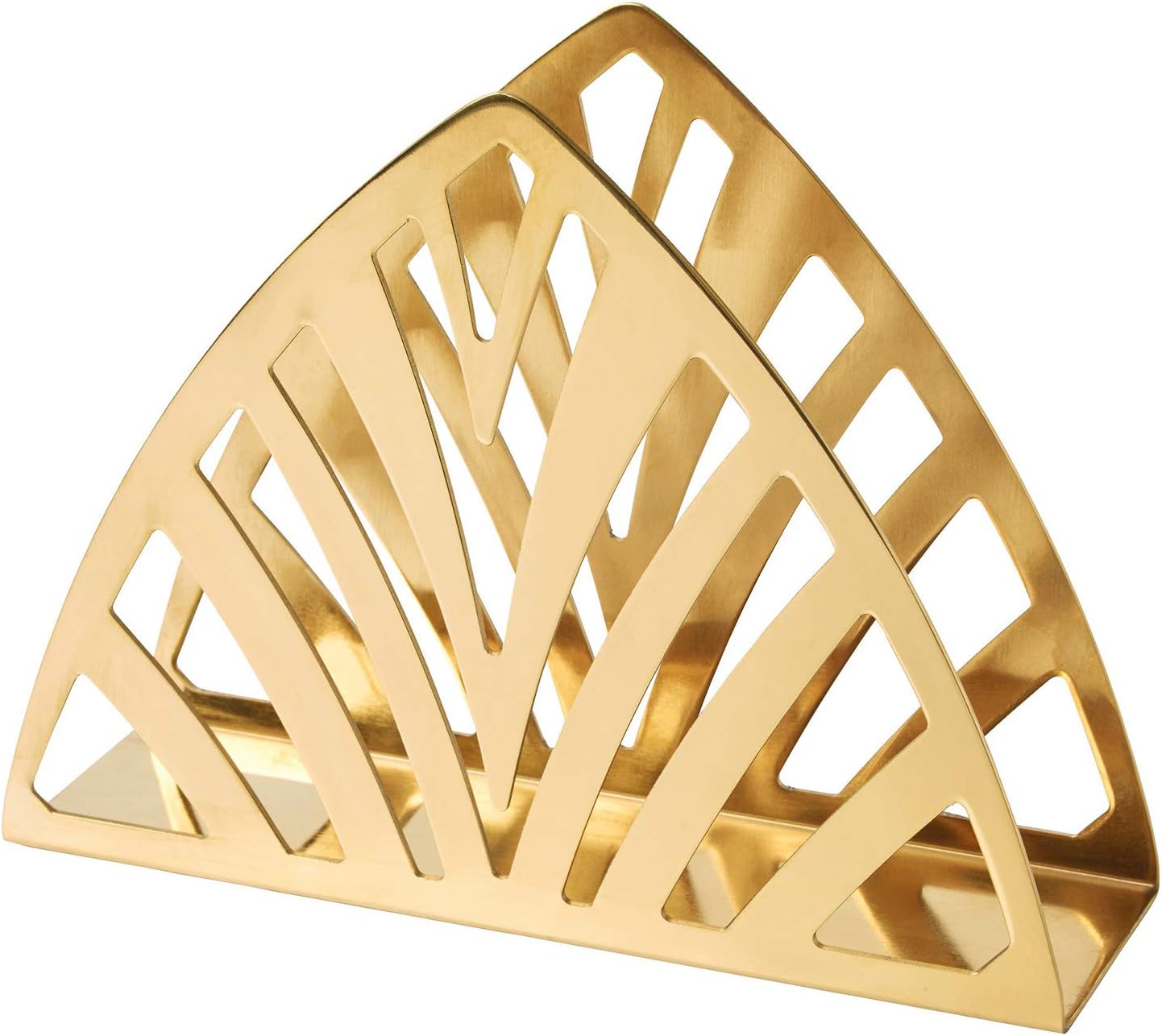 Delex® Napkin Holder for Dining Table and Kitchen Counter Slim Metal Serviette Holder Gold, L19cm, W15cm, H6cm