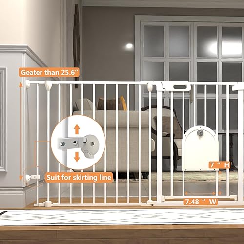 Miniatura 4 de Puertas blancas para bebés de 70 pulgadas+puertas blancas para bebés de 192 pulgadas