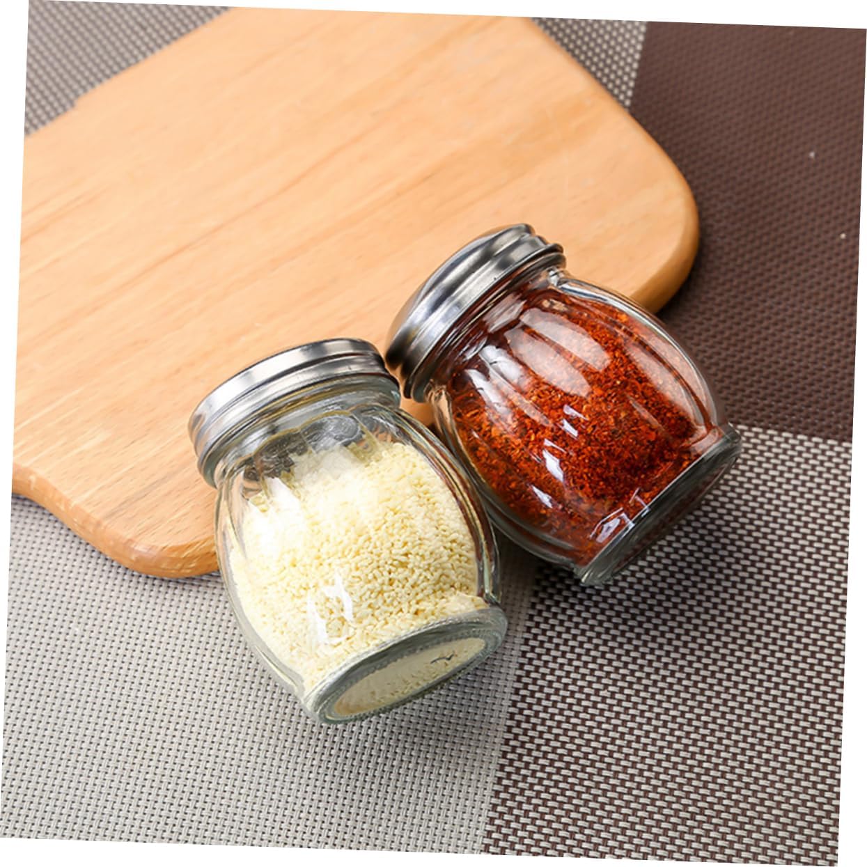 Alipis 12pcs Salt Shaker Glass Jars Seasoning Bottle Containers for Salt Pepper Storage