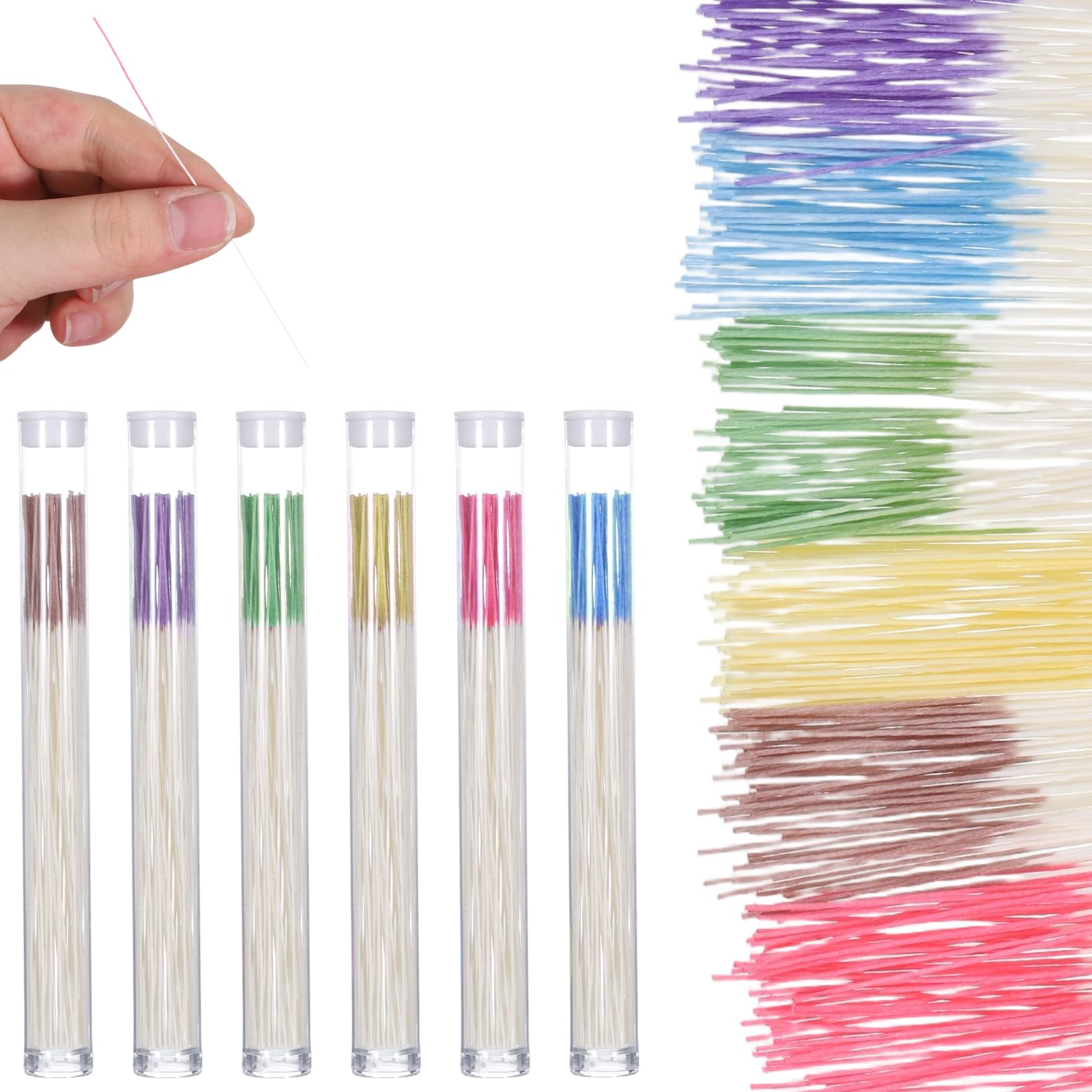 360 Pcs Ear Piercing Cleaner Floss Disposable Earring Hole Cleaners Piercing Aftercare Cleaning Line Nose Ring Cleaner Piercings Floss 6 Colors Ears Hole Care Cleaning Tool for Girls Women Men