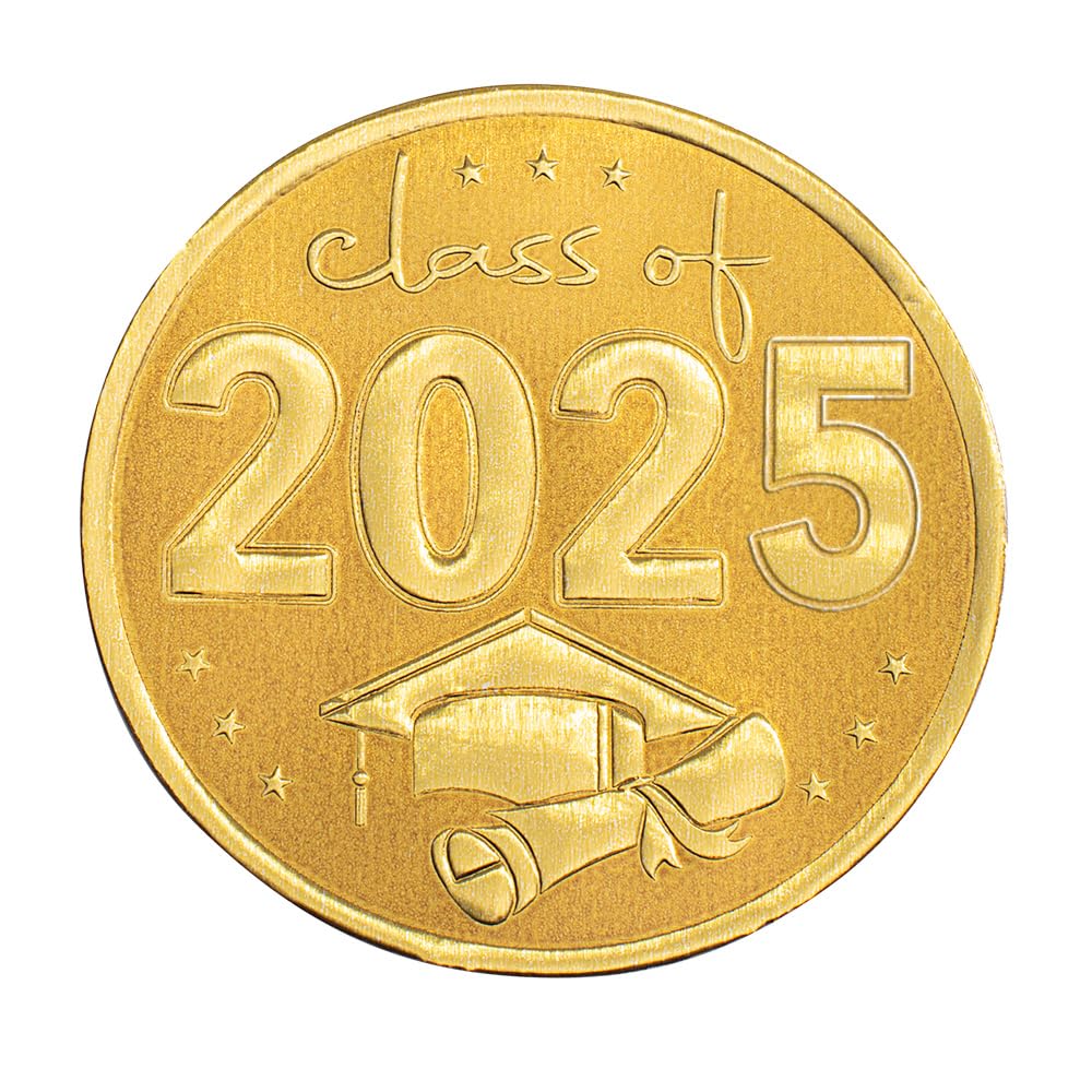 PaperDirect Embossed Class of 2025 Gold Foil Certificate Stickers, 2 Inch, Self Adhesive, 100 Count, Embossed Seals for Certificates, Achievement