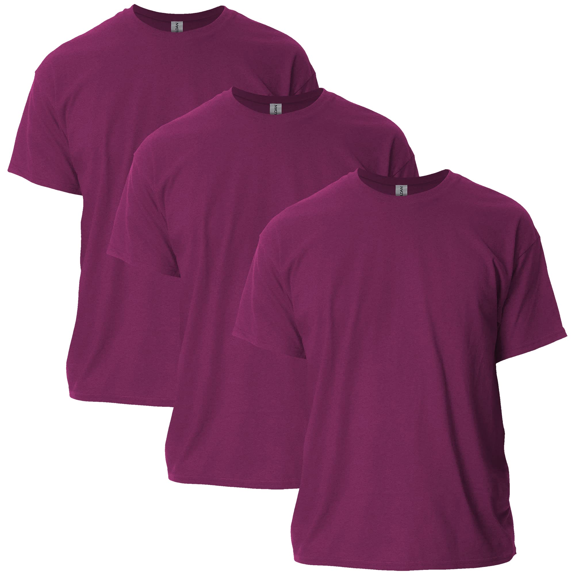 Gildan Men's Ultra Cotton T-Shirt, Style G2000, Multipack, Maroon (3-Pack), XL (Pack of 3)
